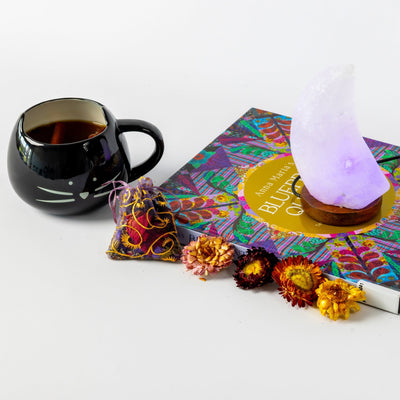 White Himalayan Salt Moon Lamp – USB, Multicolor